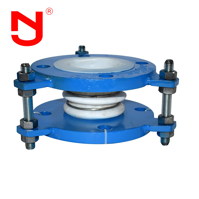 150 Psi Galvanize PTFE Bellows Genişleme Konektörü Mükemmel Kimyasal Direnci Karbon Çelik Flange