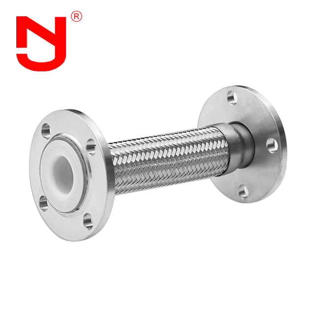PTFE kaplama paslanmaz çelik tel örgülenmiş dalgalanmış metal boru gaz fleks