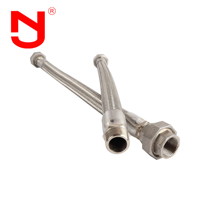 Paslanmaz çelik kablo örgülü esnek metal hortumlar Birlik Tipi Gaz Boru Fittings