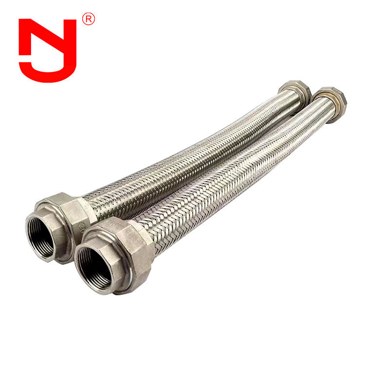 Stainless Steel Flexible Hose with Union Type Connection and 18 Months Warranty - Wire Braided Metal Hose - Paslanmaz çelik esnek hortum ve 18 aylık garanti