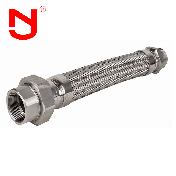 Stainless Steel Flexible Hose with Union Type Connection and 18 Months Warranty - Wire Braided Metal Hose - Paslanmaz çelik esnek hortum ve 18 aylık garanti