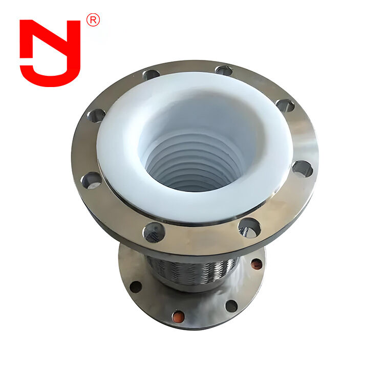 PTFE Kaplı Paslanmaz Çelik DN25 Örgülü Çelik Hortum Endüstriyel Uygulamalar için Oluklu Metal Hortum
