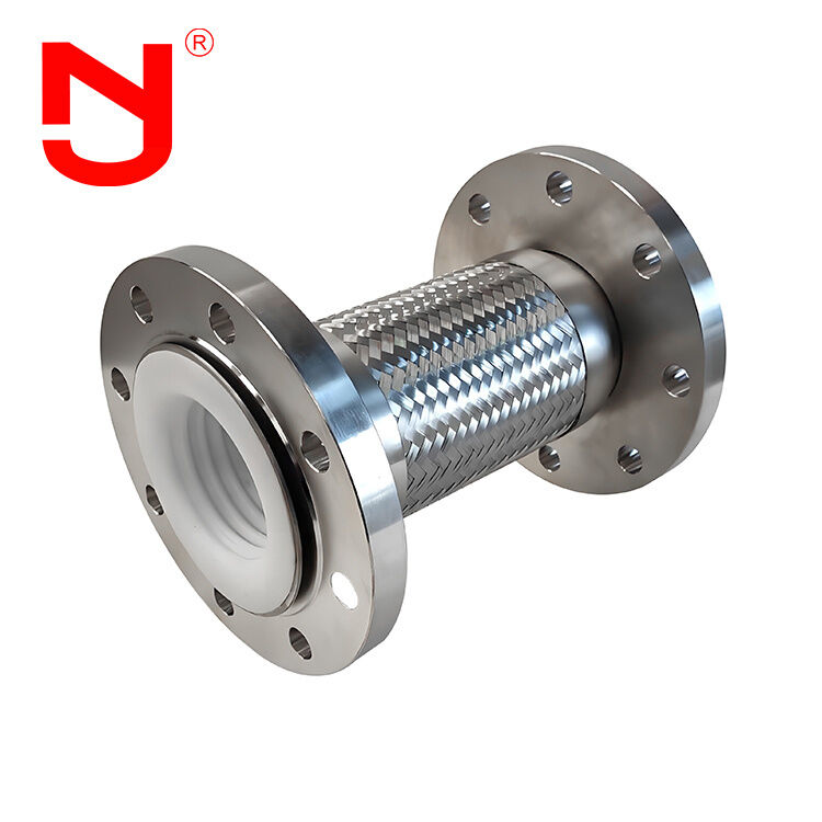 PTFE Kaplı Paslanmaz Çelik DN25 Örgülü Çelik Hortum Endüstriyel Uygulamalar için Oluklu Metal Hortum