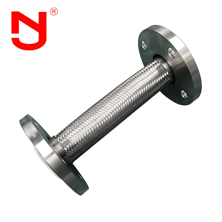 PTFE Kaplı Paslanmaz Çelik DN25 Örgülü Çelik Hortum Endüstriyel Uygulamalar için Oluklu Metal Hortum