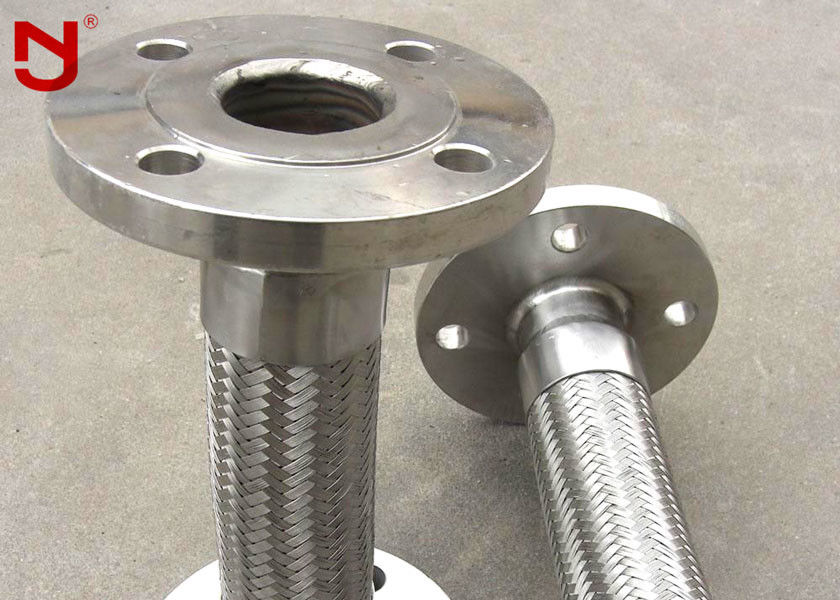 OEM Metal Örgülü Hortum Oluklu Yüzey Vakum Körükleri Yüksek Çekme Çelik Tel