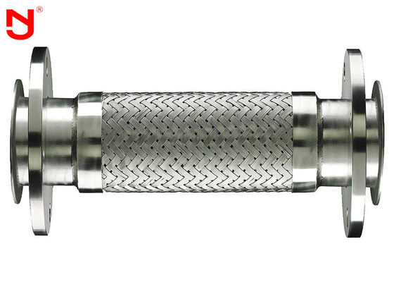 Çift Telli Metal Örgülü Hortum Çelik Kemer Ağı Her İki Uçlu Flanş Konnektörü Korozyona Dirençli